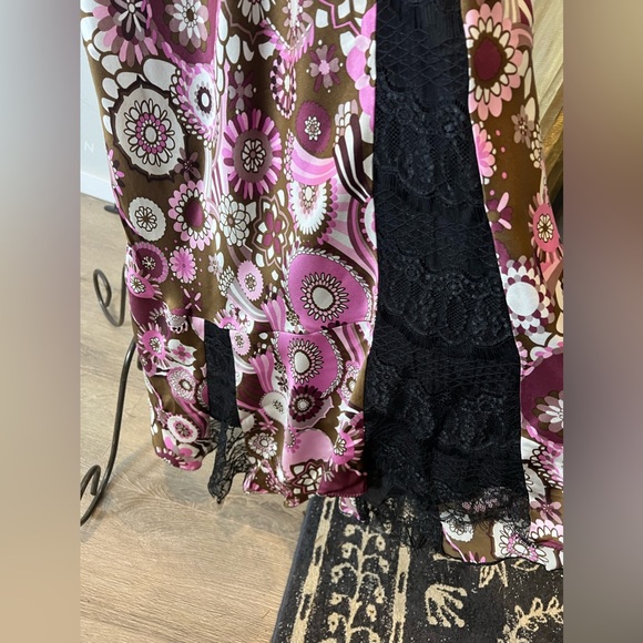 New Poleci vintage 90s silk satin lace bias cut dress asymmetrical hem 12 - Picture 4 of 7